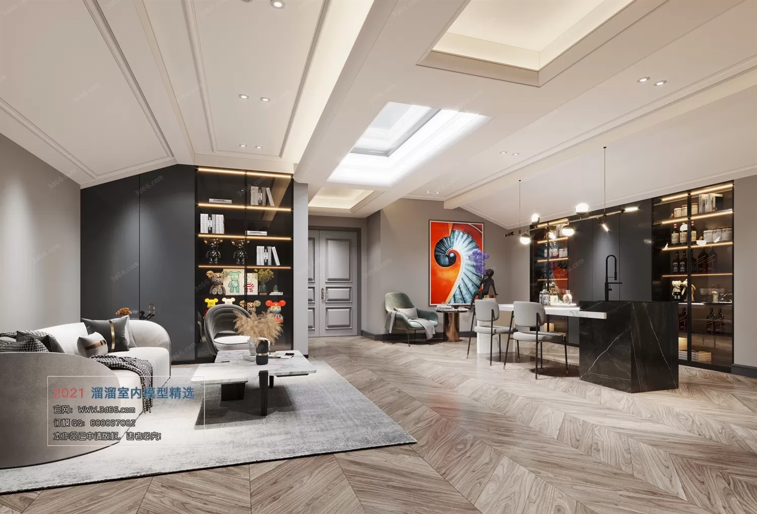 3DSKY PRO MODELS – LIVING ROOM 3DS MAX