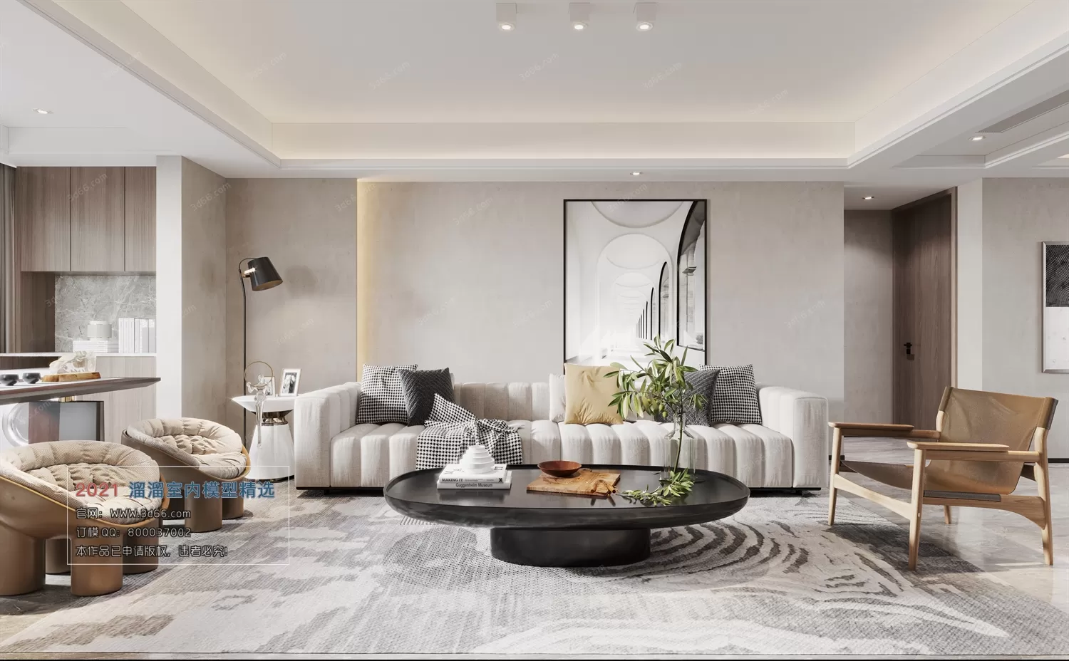 3DSKY PRO MODELS – LIVING ROOM 3DS MAX