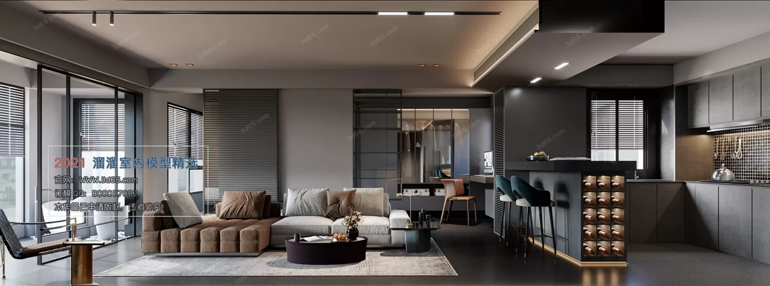 3DSKY PRO MODELS – LIVING ROOM 3DS MAX