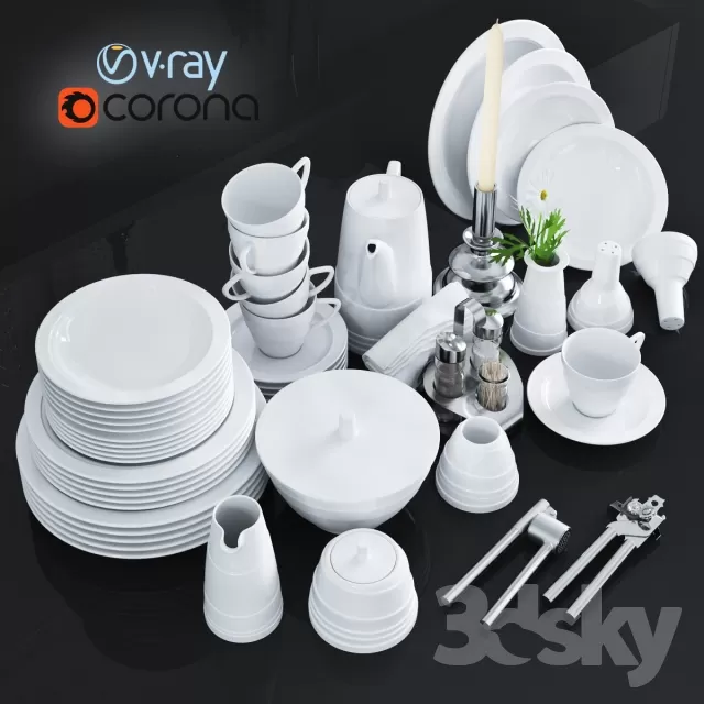 3DSKY PRO MODELS – TABLEWARE 3DSKYMODELS
