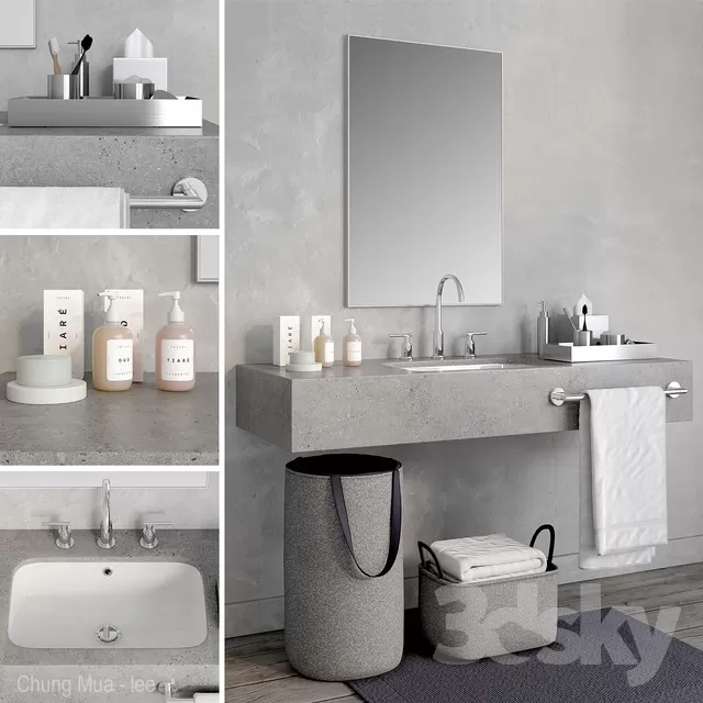 3DSKYFREE – BATHROOM 3DS MAX MODELS