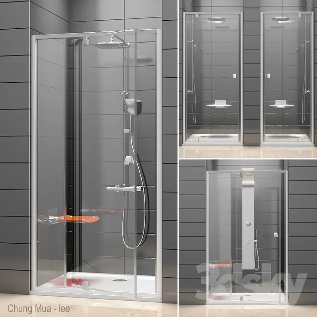 3DSKYFREE – BATHROOM - BATH CUBICLE 3DS MAX MODELS