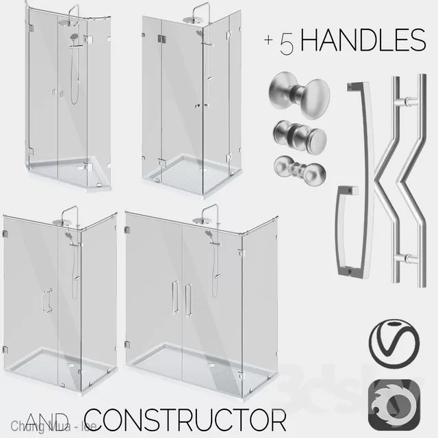 3DSKYFREE – BATHROOM - BATH CUBICLE 3DS MAX MODELS