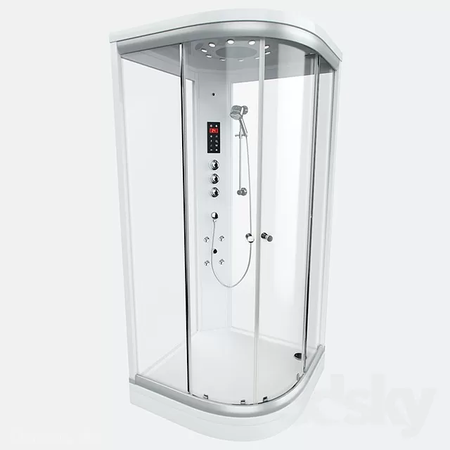 3DSKYFREE – BATHROOM - BATH CUBICLE 3DS MAX MODELS