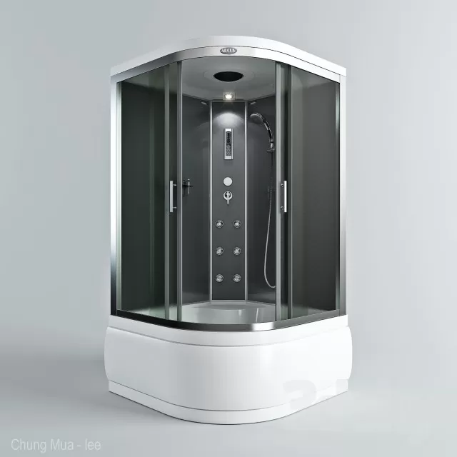 3DSKYFREE – BATHROOM - BATH CUBICLE 3DS MAX MODELS