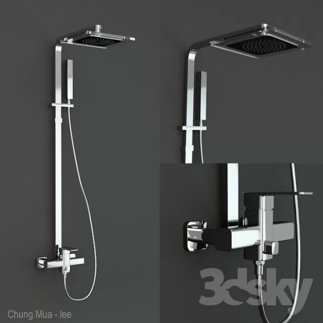 3DSKYFREE – BATHROOM - BATH CUBICLE 3DS MAX MODELS