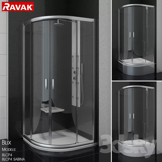 3DSKYFREE – BATHROOM - BATH CUBICLE 3DS MAX MODELS