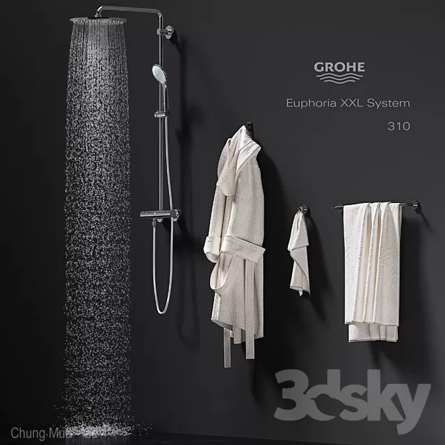 3DSKYFREE – BATHROOM - BATH CUBICLE 3DS MAX MODELS