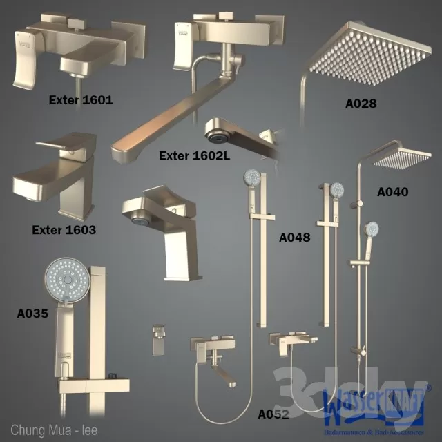 3DSKYFREE – BATHROOM - BATH CUBICLE 3DS MAX MODELS