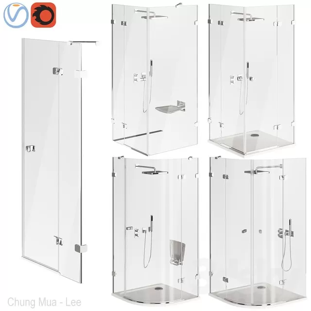 3DSKYFREE – BATHROOM - BATH CUBICLE 3DS MAX MODELS