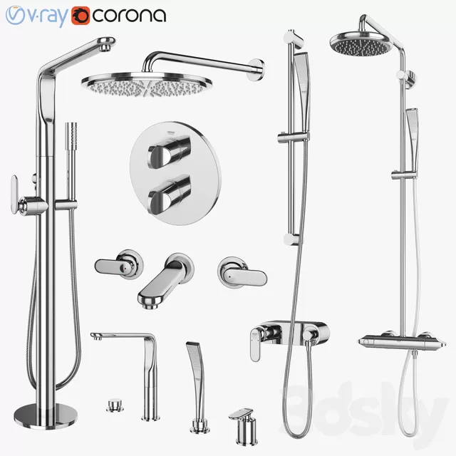 3DSKYFREE – BATHROOM - BATH CUBICLE 3DS MAX MODELS