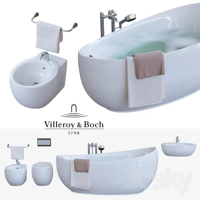 3DSKYFREE – BATHROOM - BATHTUB 3DS MAX MODELS