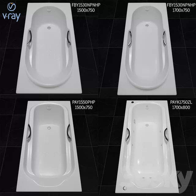BATHROOM - BATHTUB 3D MODELS