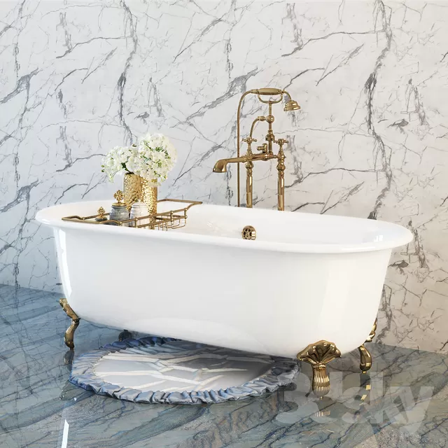 3DSKYFREE – BATHROOM - BATHTUB 3DS MAX MODELS