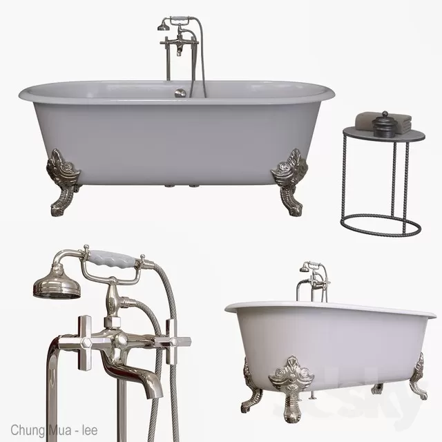 3DSKYFREE – BATHROOM - BATHTUB 3DS MAX MODELS