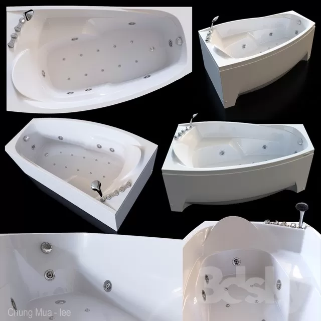 3DSKYFREE – BATHROOM - BATHTUB 3DS MAX MODELS