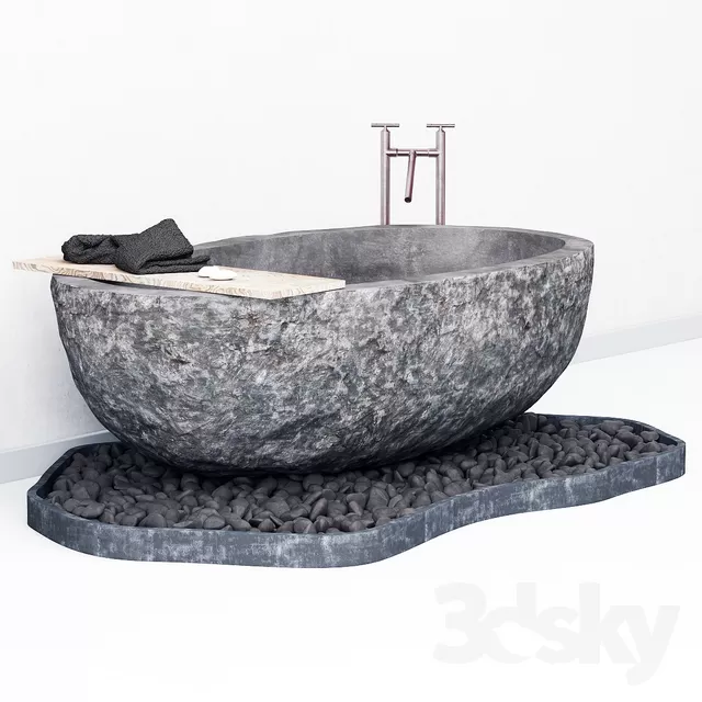 3DSKYFREE – BATHROOM - BATHTUB 3DS MAX MODELS