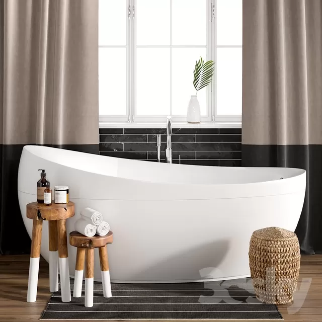 3DSKYFREE – BATHROOM - BATHTUB 3DS MAX MODELS