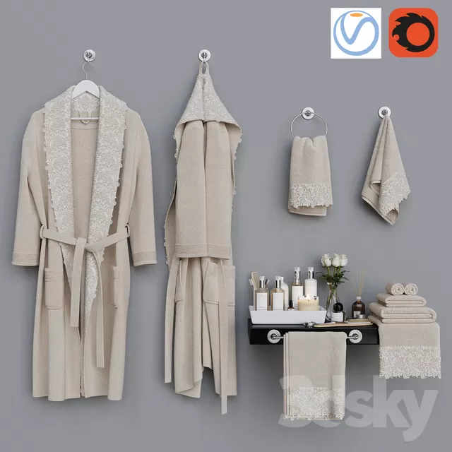 3DSKYFREE – BATHROOM - DECOR 3DS MAX MODELS