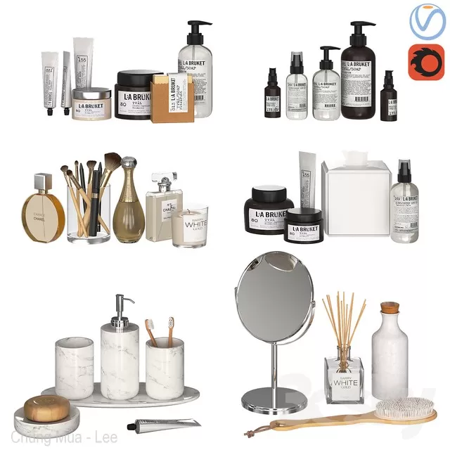 3DSKYFREE – BATHROOM - DECOR 3DS MAX MODELS