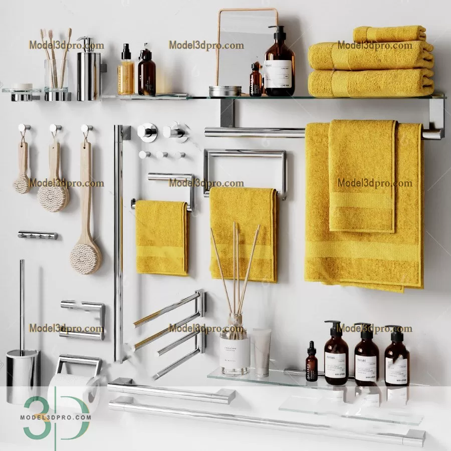 3DSKYFREE – BATHROOM - DECOR 3DS MAX MODELS