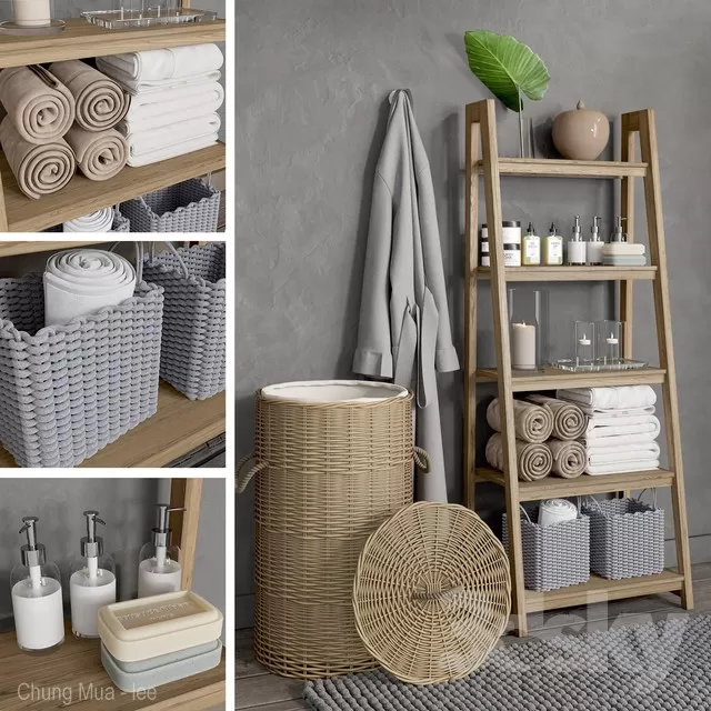 3DSKYFREE – BATHROOM - DECOR 3DS MAX MODELS