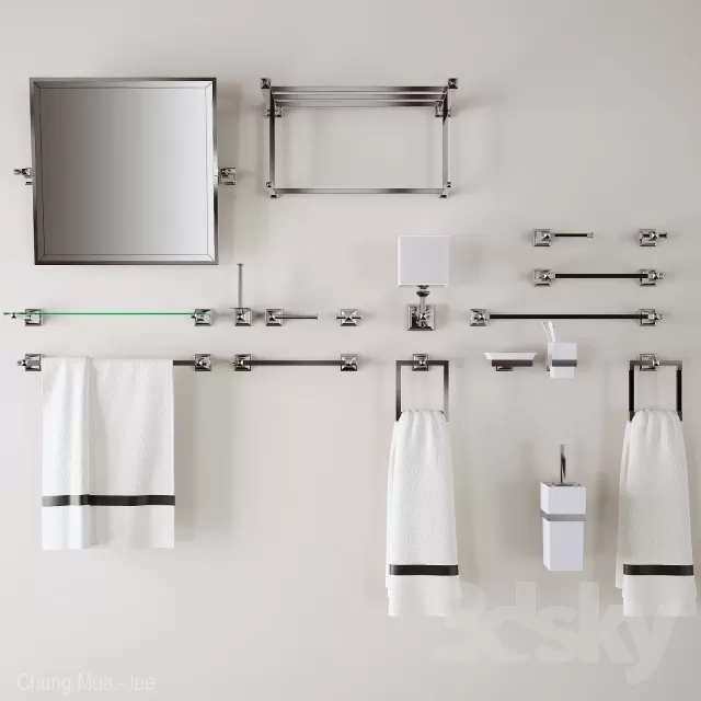 3DSKYFREE – BATHROOM - DECOR 3DS MAX MODELS