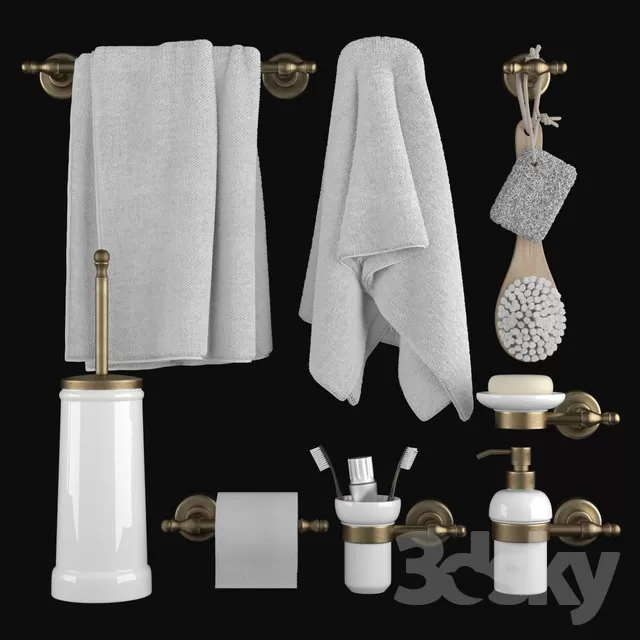3DSKYFREE – BATHROOM - DECOR 3DS MAX MODELS