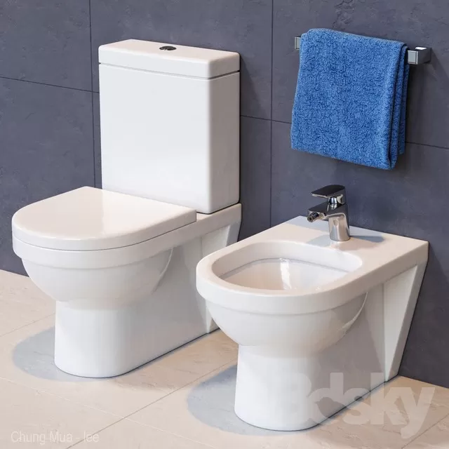 3DSKYFREE – BATHROOM - TOILET 3DS MAX MODELS
