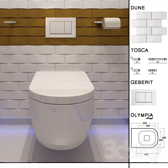 3DSKYFREE – BATHROOM - TOILET 3DS MAX MODELS