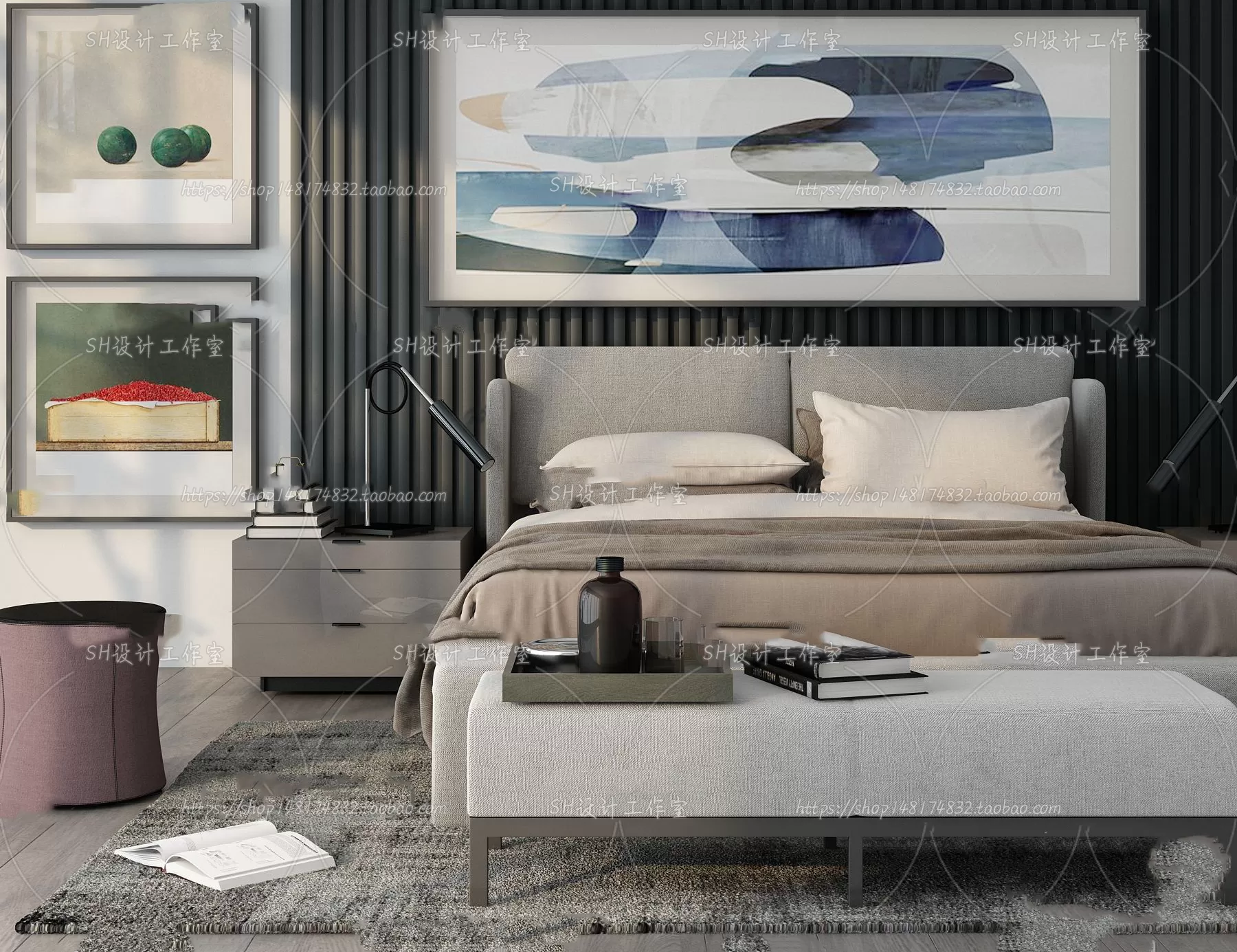 3DSKYFREE – BED 3DS MAX MODELS