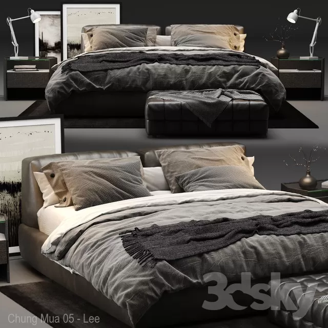 3DSKYFREE – BED 3DS MAX MODELS