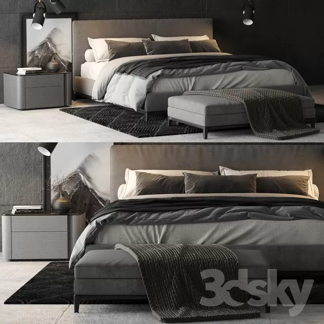3DSKYFREE – BED 3DS MAX MODELS
