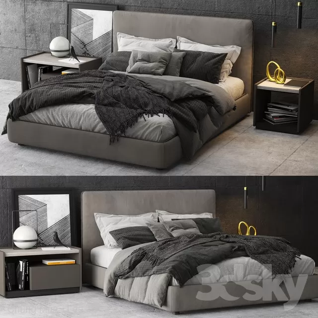 3DSKYFREE – BED 3DS MAX MODELS