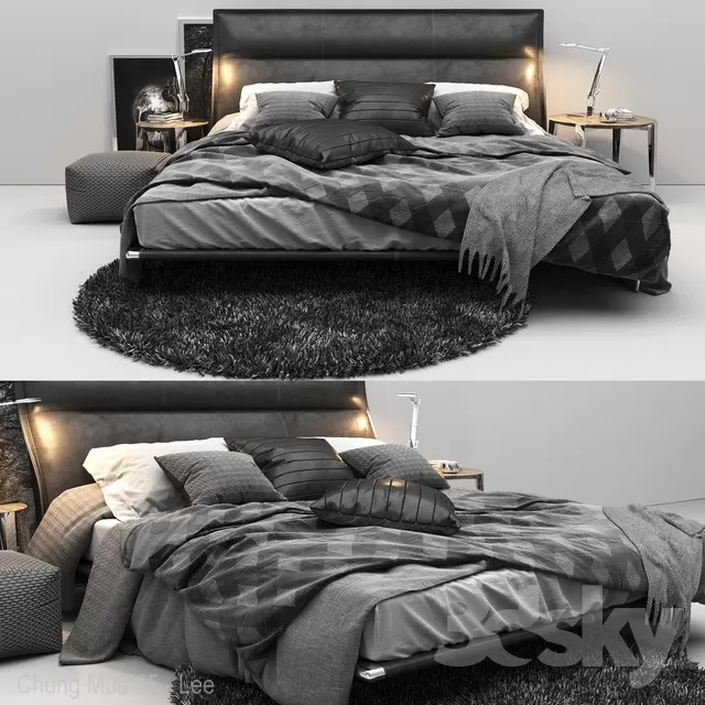 3DSKYFREE – BED 3DS MAX MODELS