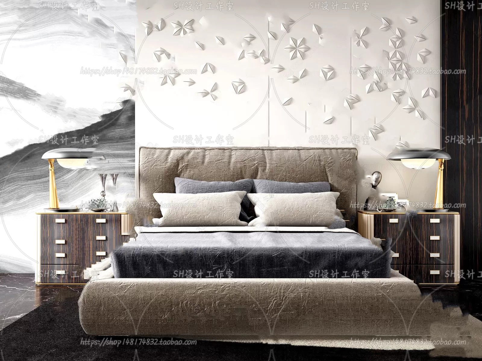 3DSKYFREE – BED 3DS MAX MODELS