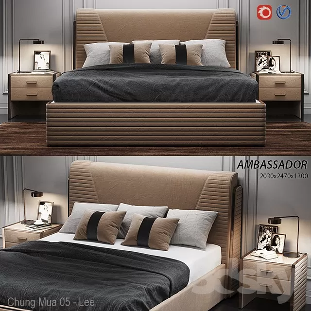 3DSKYFREE – BED 3DS MAX MODELS