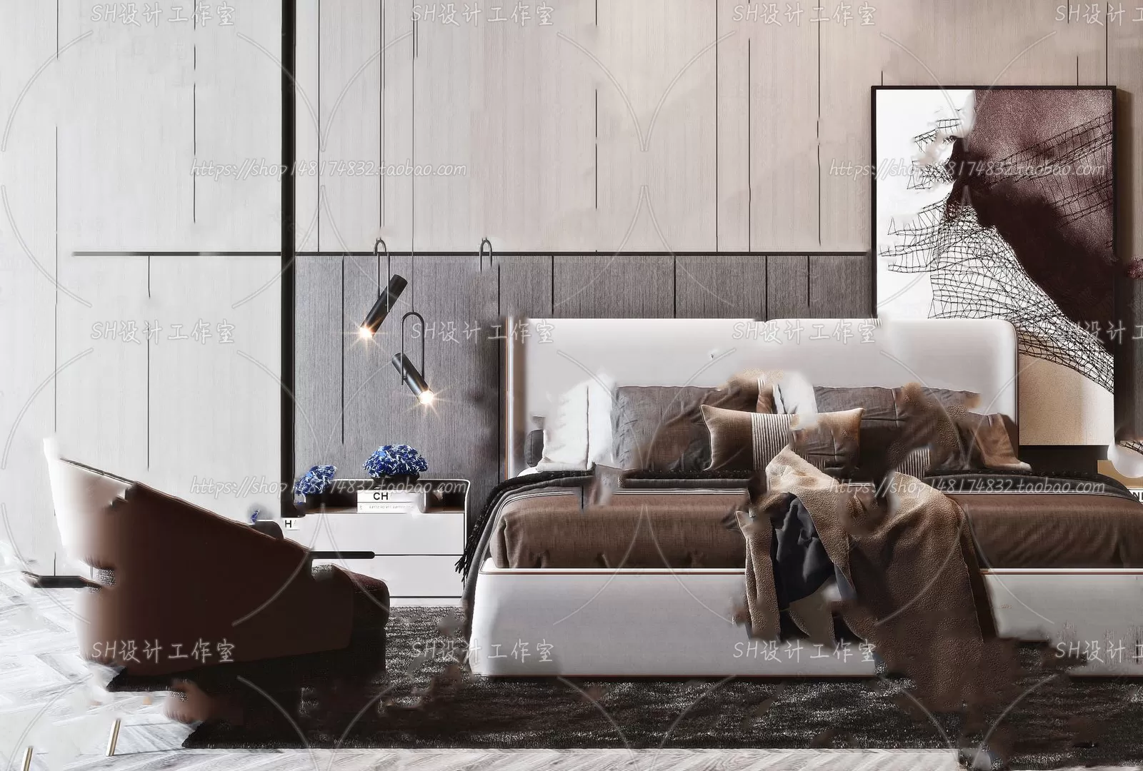 3DSKYFREE – BED 3DS MAX MODELS