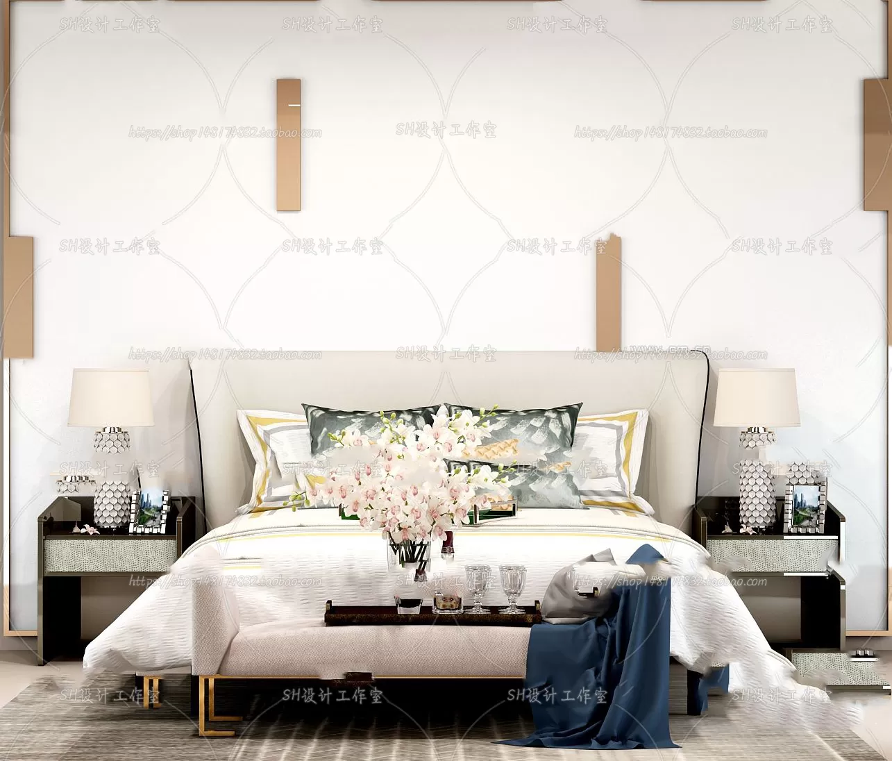 3DSKYFREE – BED 3DS MAX MODELS