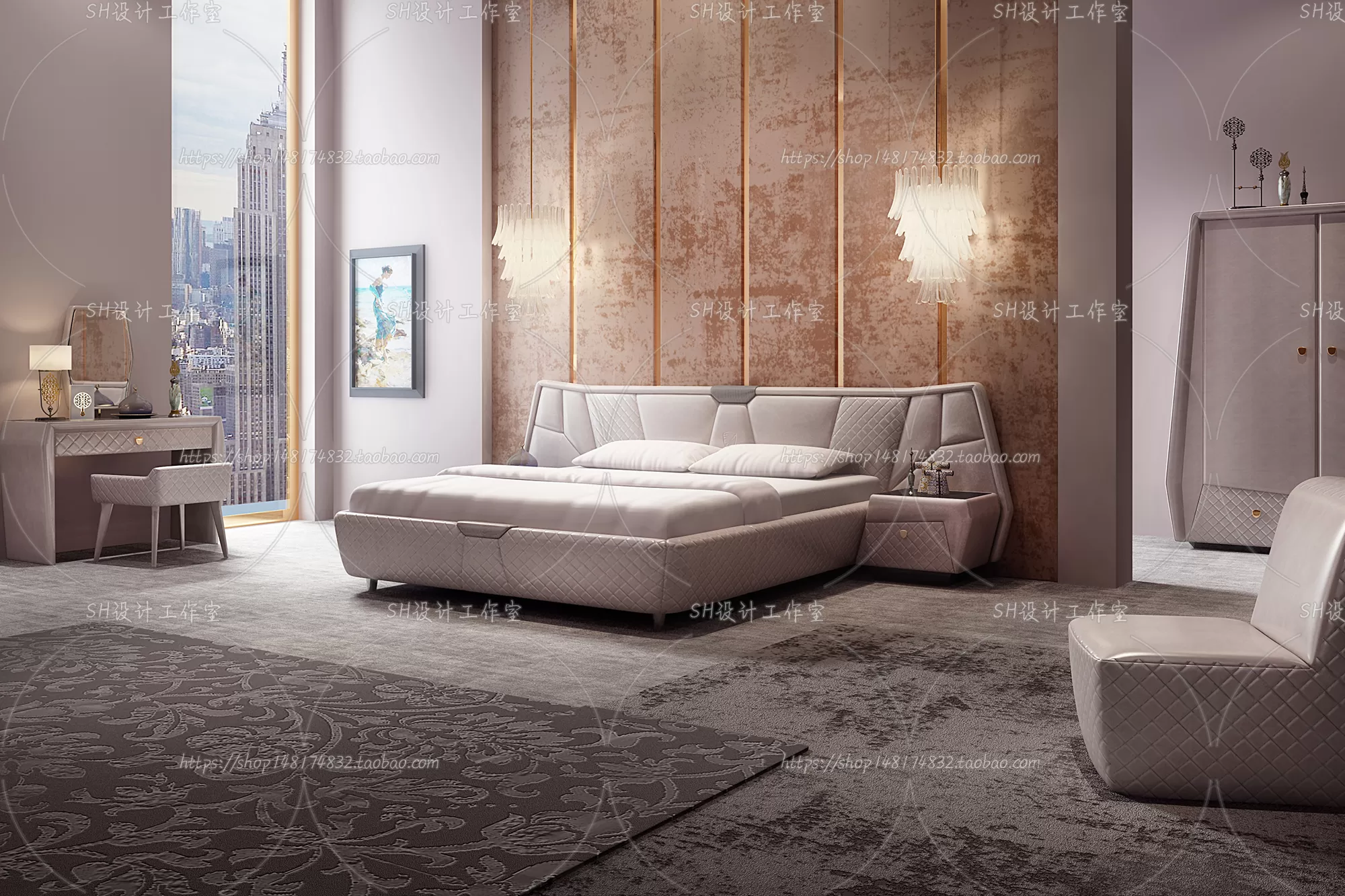 3DSKYFREE – BED 3DS MAX MODELS