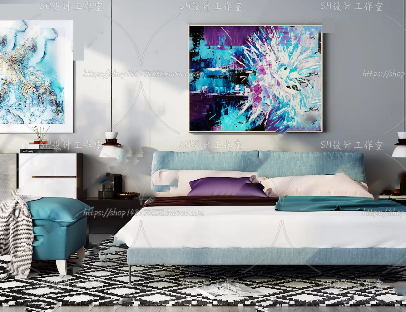 3DSKYFREE – BED 3DS MAX MODELS