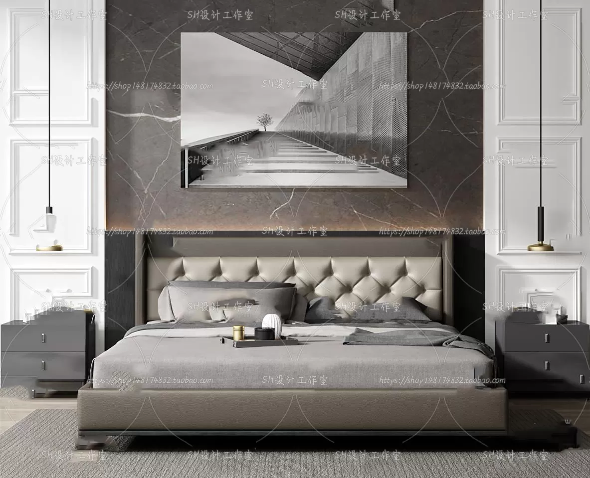 3DSKYFREE – BED 3DS MAX MODELS