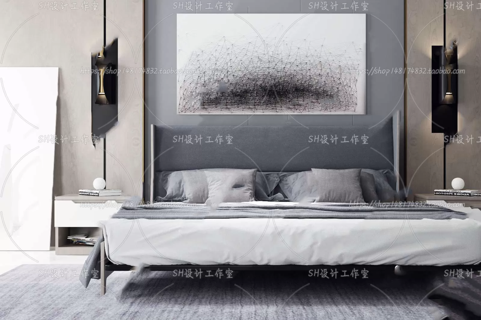 3DSKYFREE – BED 3DS MAX MODELS