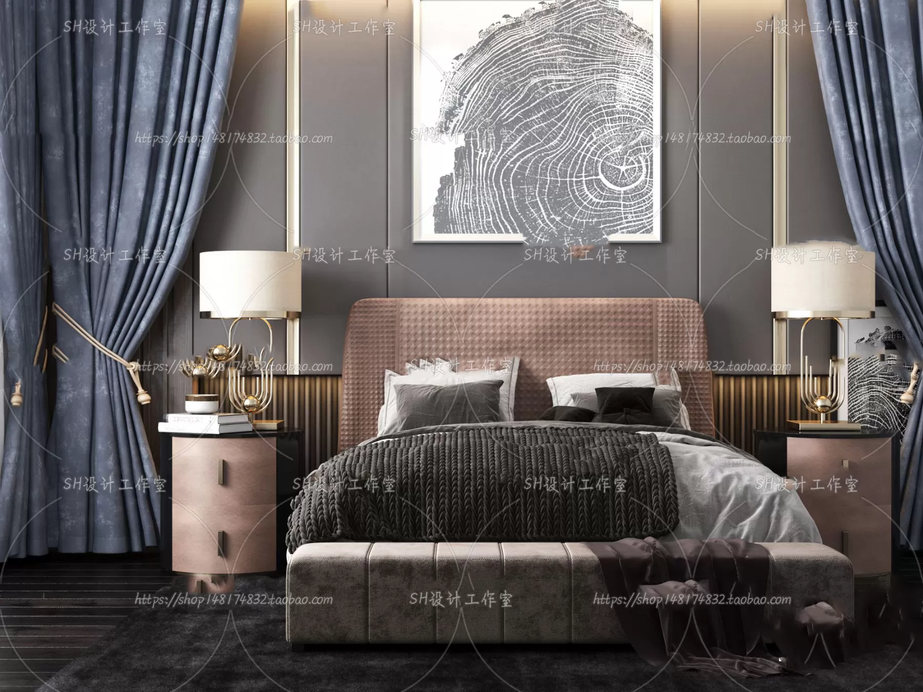 3DSKYFREE – BED 3DS MAX MODELS