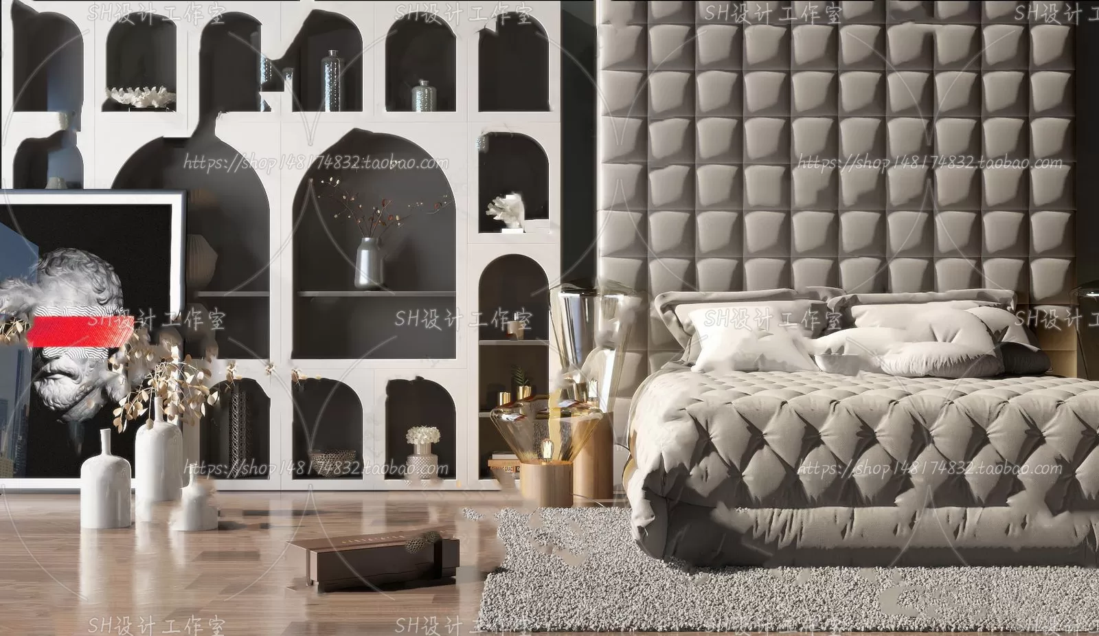 3DSKYFREE – BED 3DS MAX MODELS