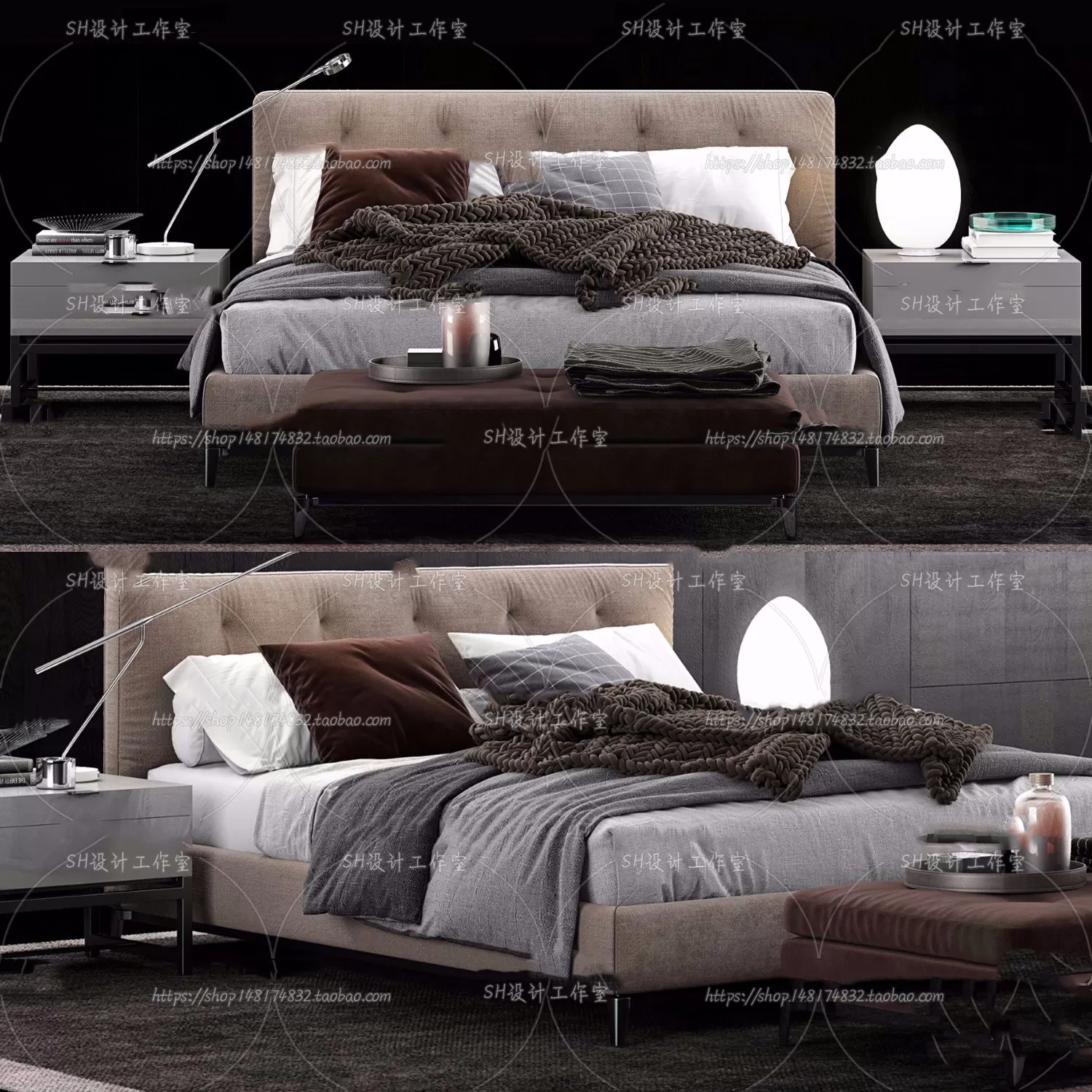 3DSKYFREE – BED 3DS MAX MODELS
