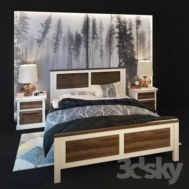 3DSKYFREE – BED 3DS MAX MODELS