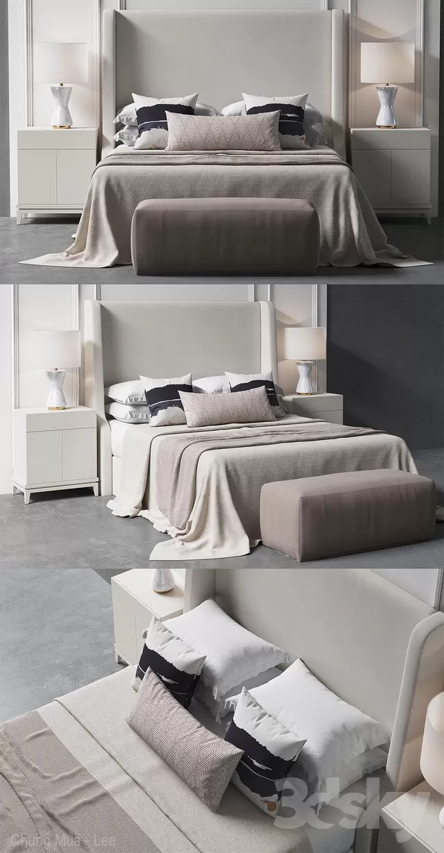 3DSKYFREE – BED 3DS MAX MODELS