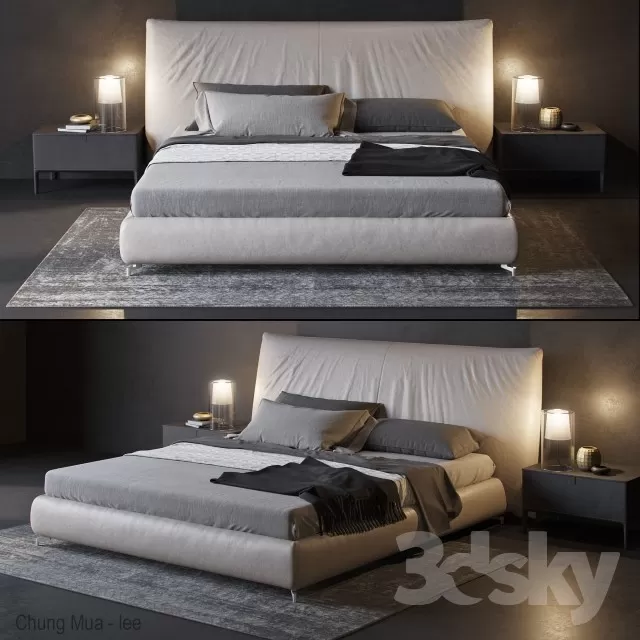 3DSKYFREE – BED 3DS MAX MODELS