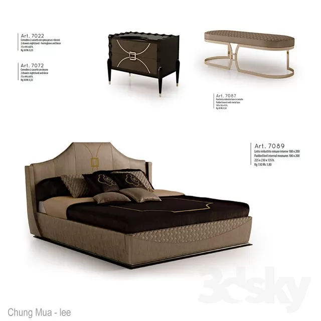 3DSKYFREE – BED 3DS MAX MODELS